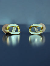 Chic Dual-Tone Stud Earrings